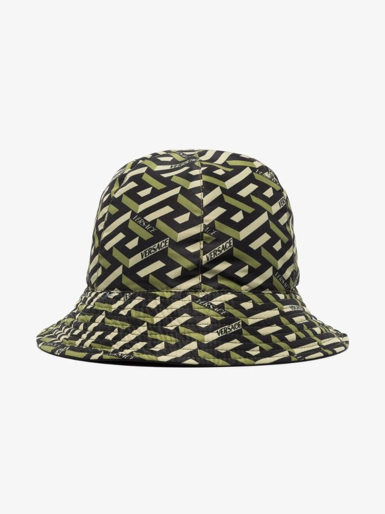 Green La Greca Print Bucket Hat