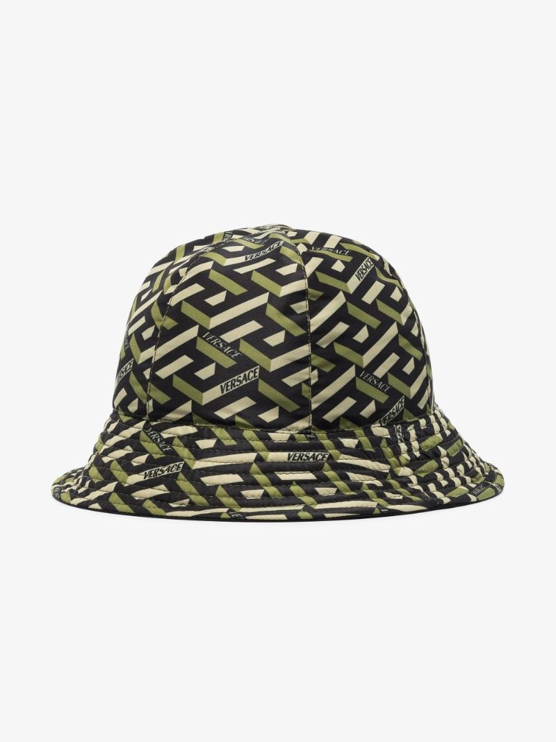 Green La Greca Print Bucket Hat