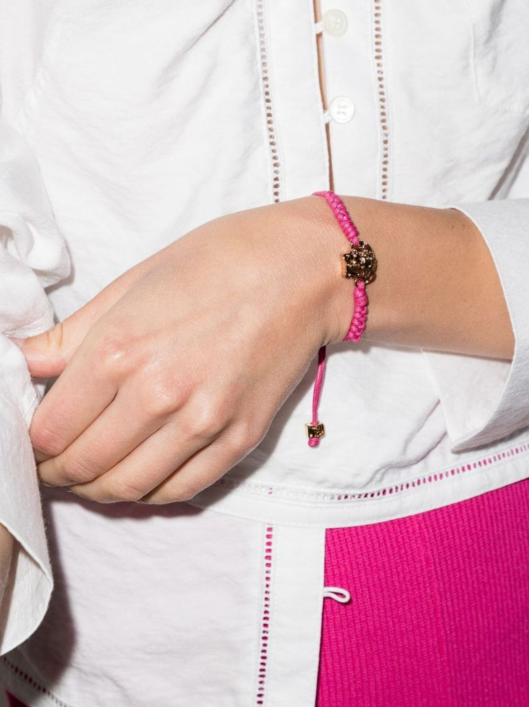 Pink  Medusa Braided Bracelet