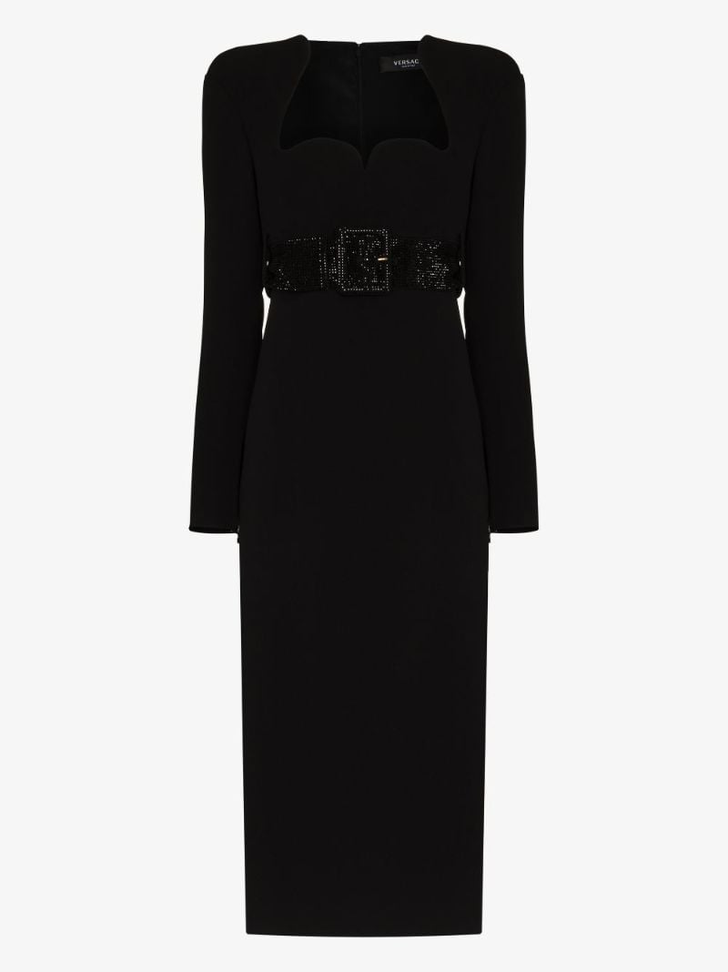 Crystal Belt Silk Dress
