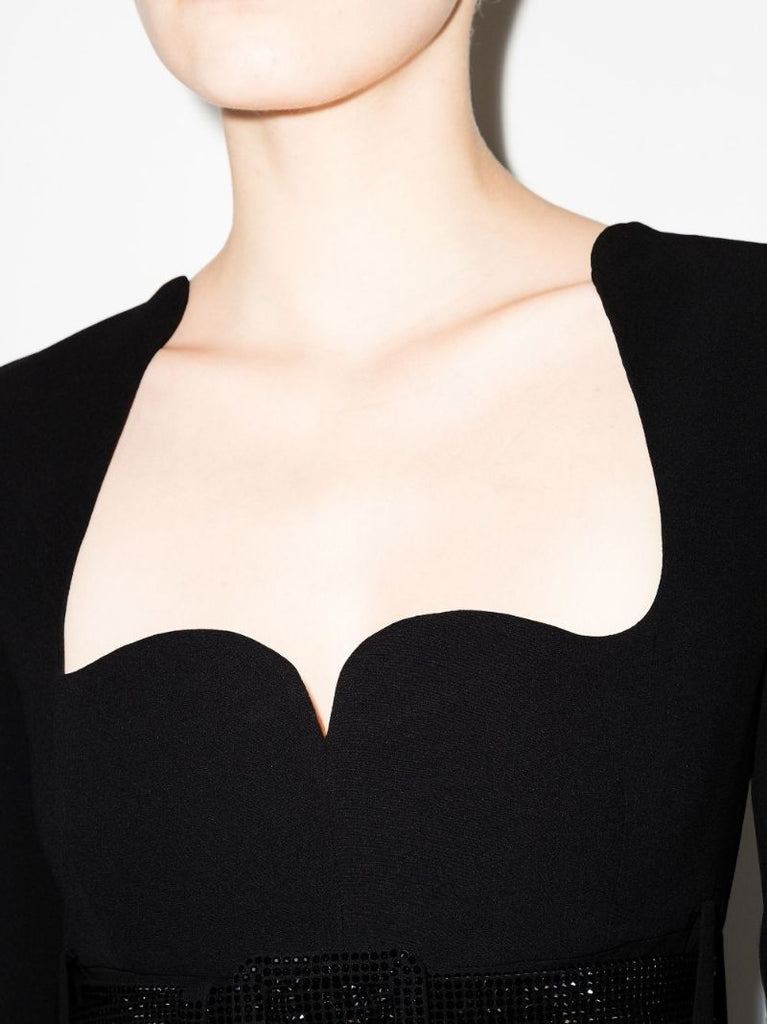 Crystal Belt Silk Dress