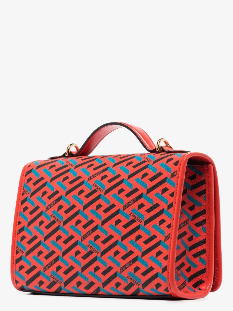 Red La Greca Signature Shoulder Bag