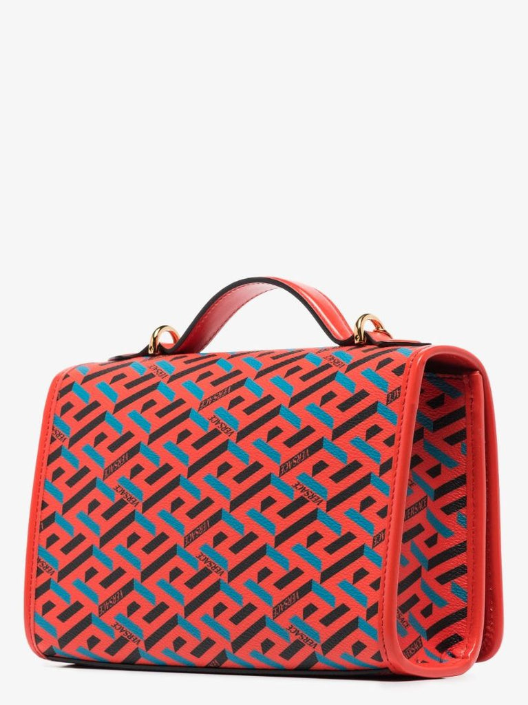 Red La Greca Signature Shoulder Bag