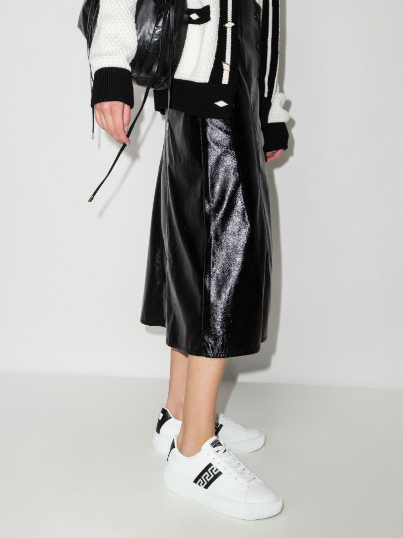 White Greca Leather Sneakers