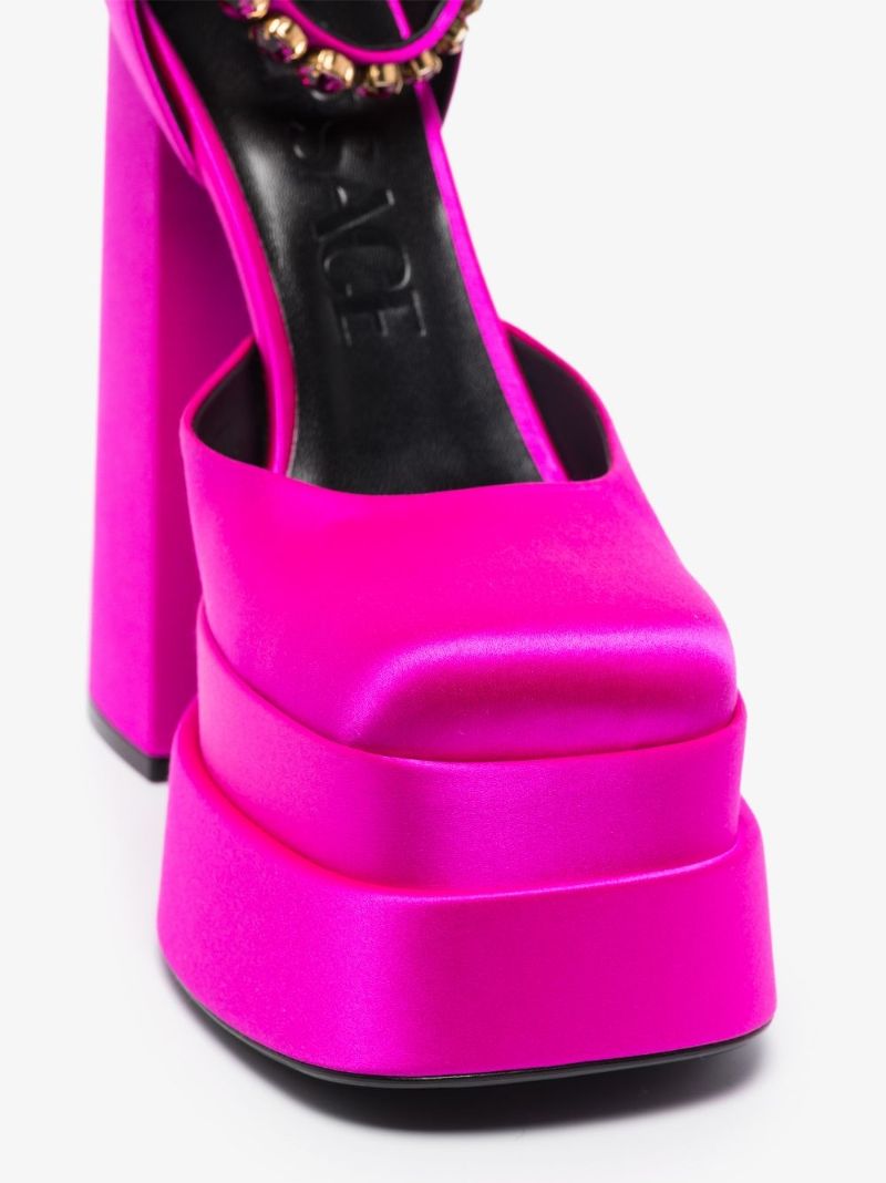Pink Medusa Aevitas 155 Platform Satin Pumps