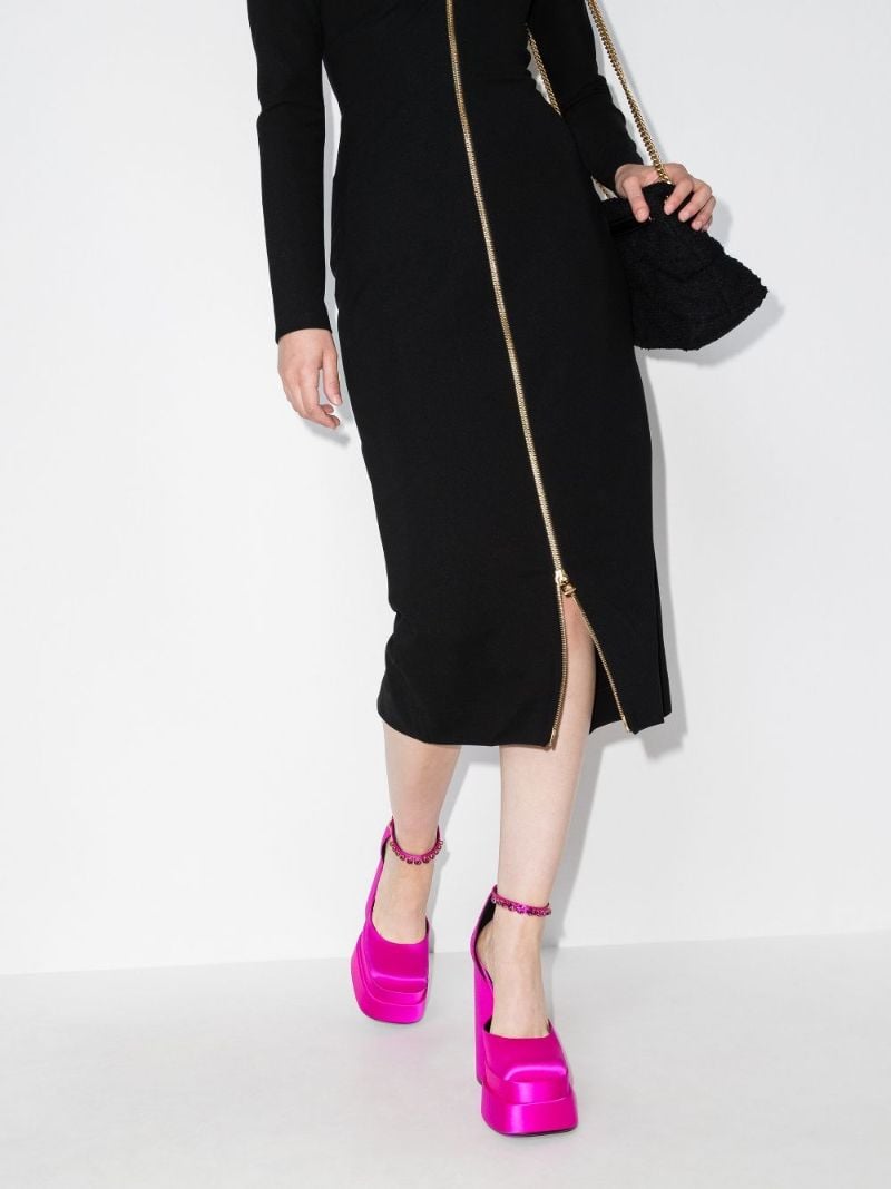 Pink Medusa Aevitas 155 Platform Satin Pumps