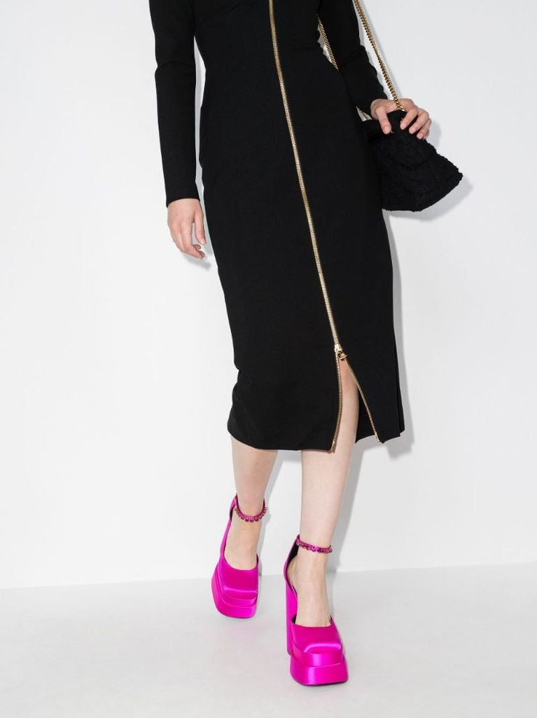 Pink Medusa Aevitas 155 Platform Satin Pumps