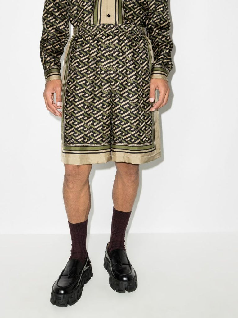 La Greca Silk Shorts