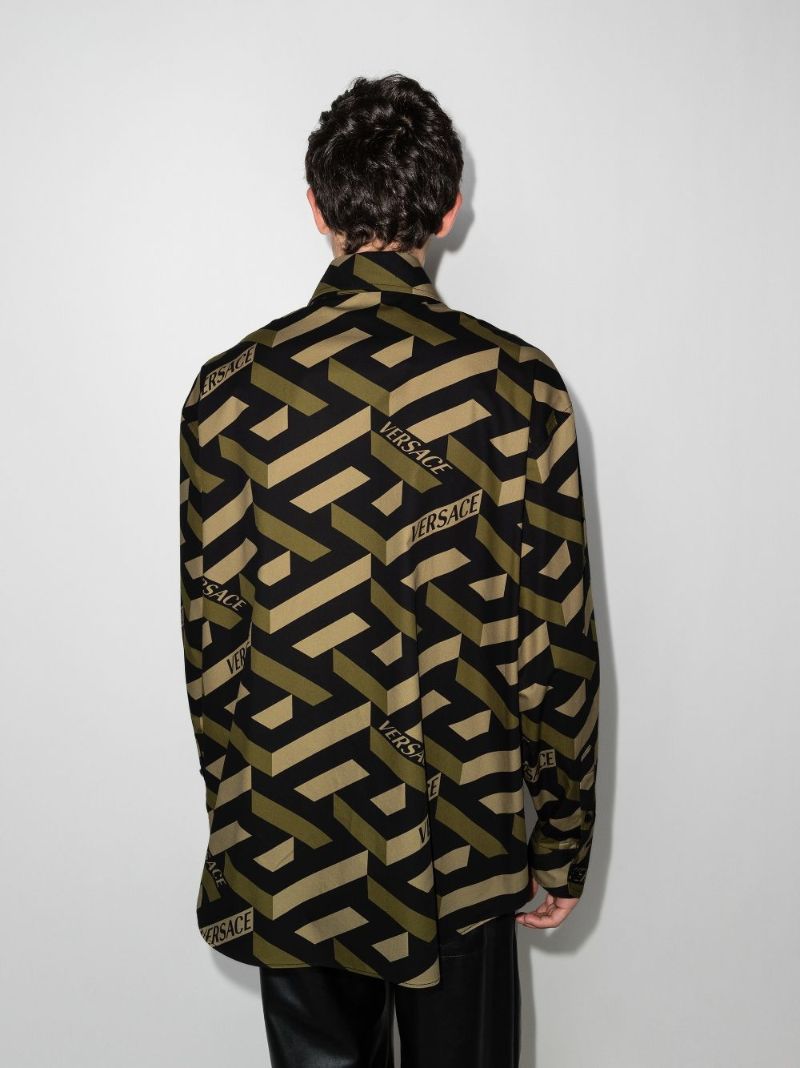 La Greca Print Cotton Shirt