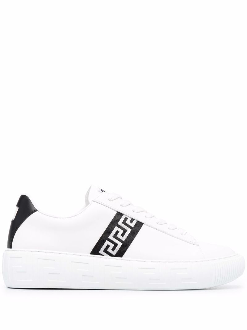 White Greca Leather Sneakers
