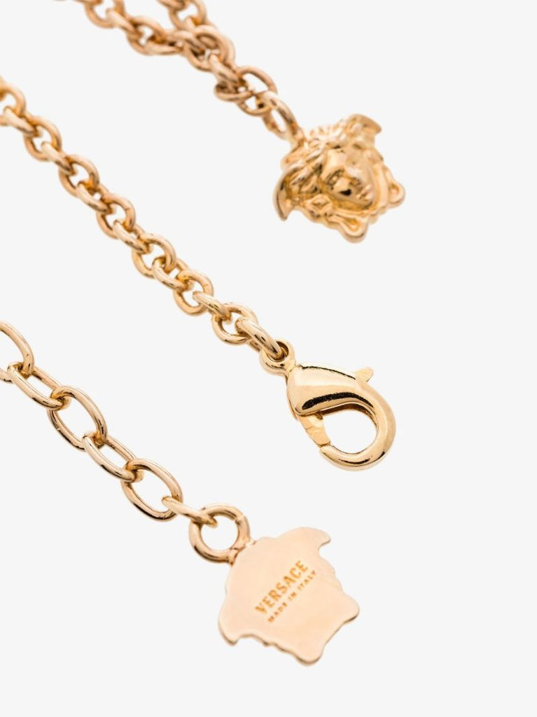Gold-tone Logo Pendant Necklace