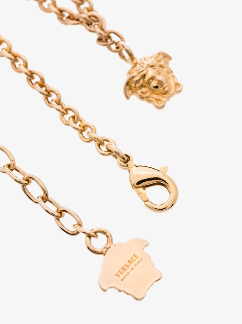 Gold-tone Logo Pendant Necklace
