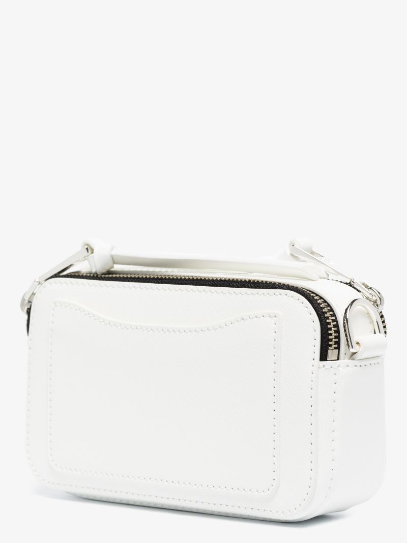 White Snapshot Leather Cross Body Bag