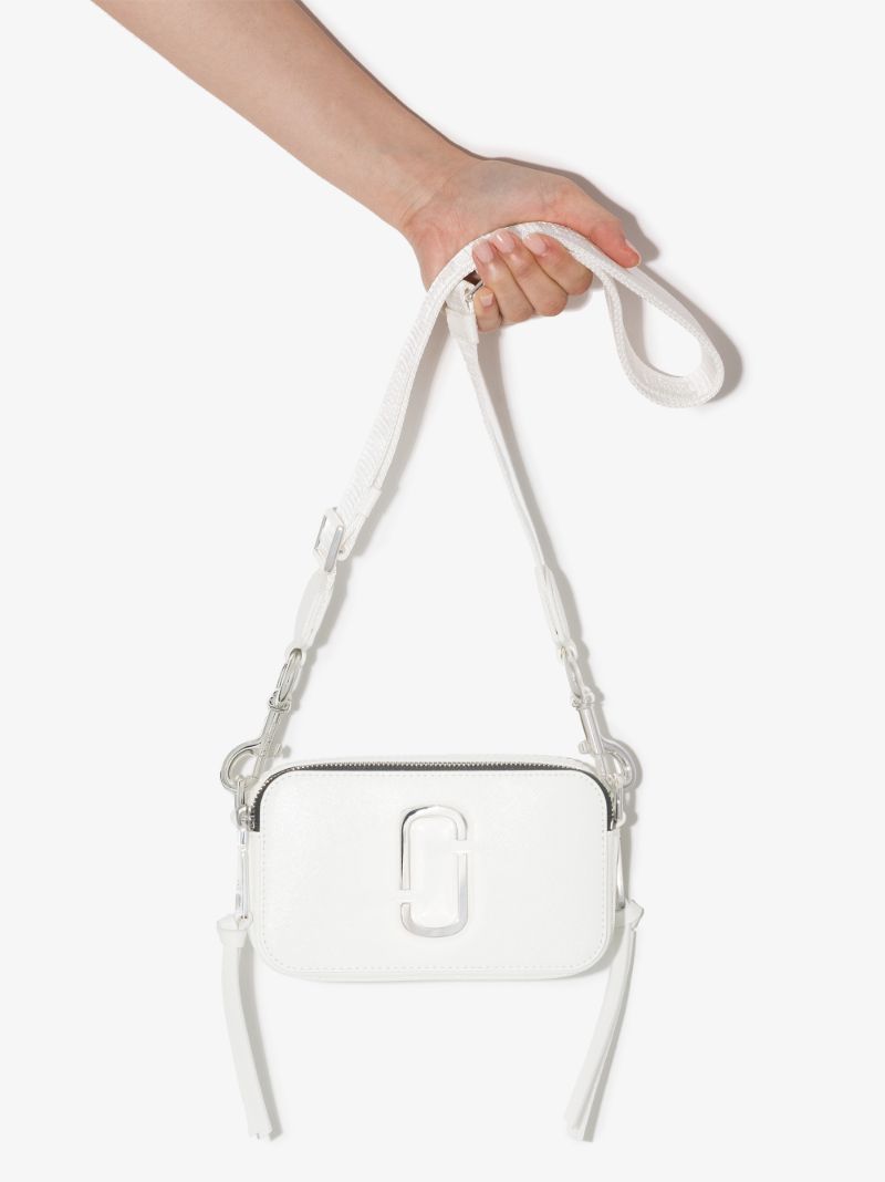 White Snapshot Leather Cross Body Bag