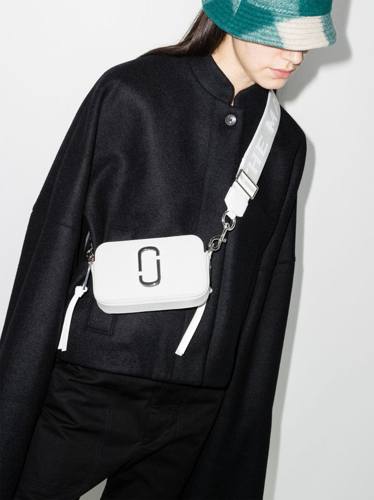 White Snapshot Leather Cross Body Bag