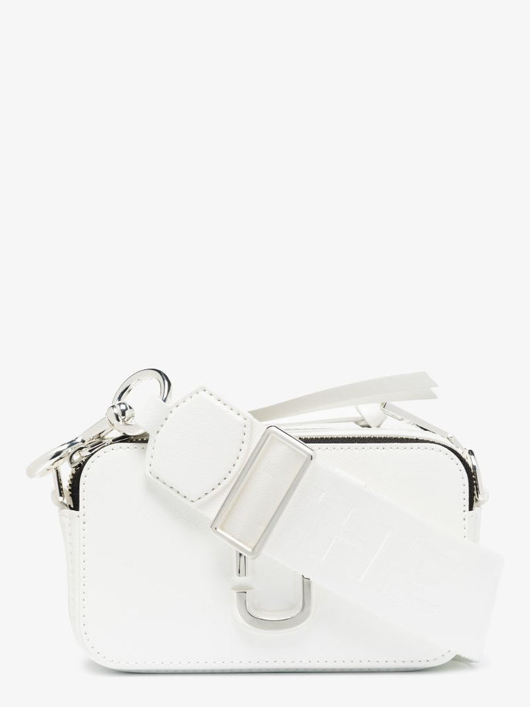 White Snapshot Leather Cross Body Bag