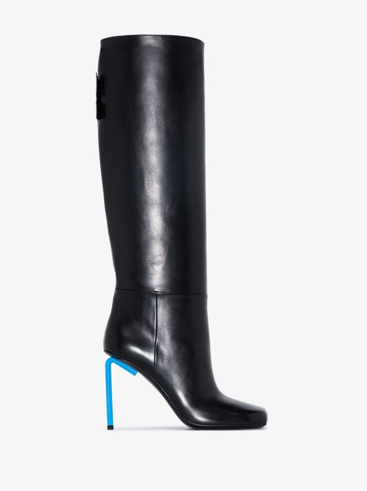 Black Allen 105 Leather Knee-high Boots