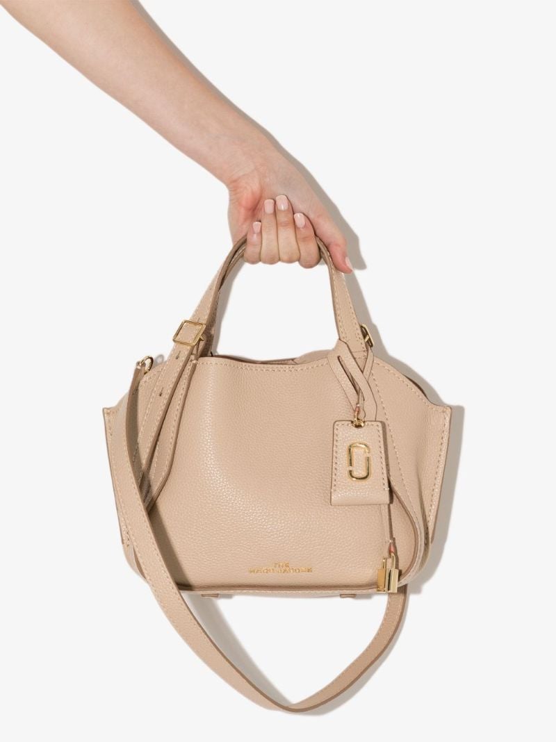 Neutral Director Mini Leather Tote Bag