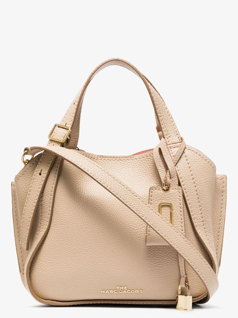 Neutral Director Mini Leather Tote Bag
