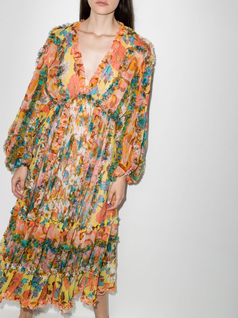 Estelle Silk Chiffon Midi Dress