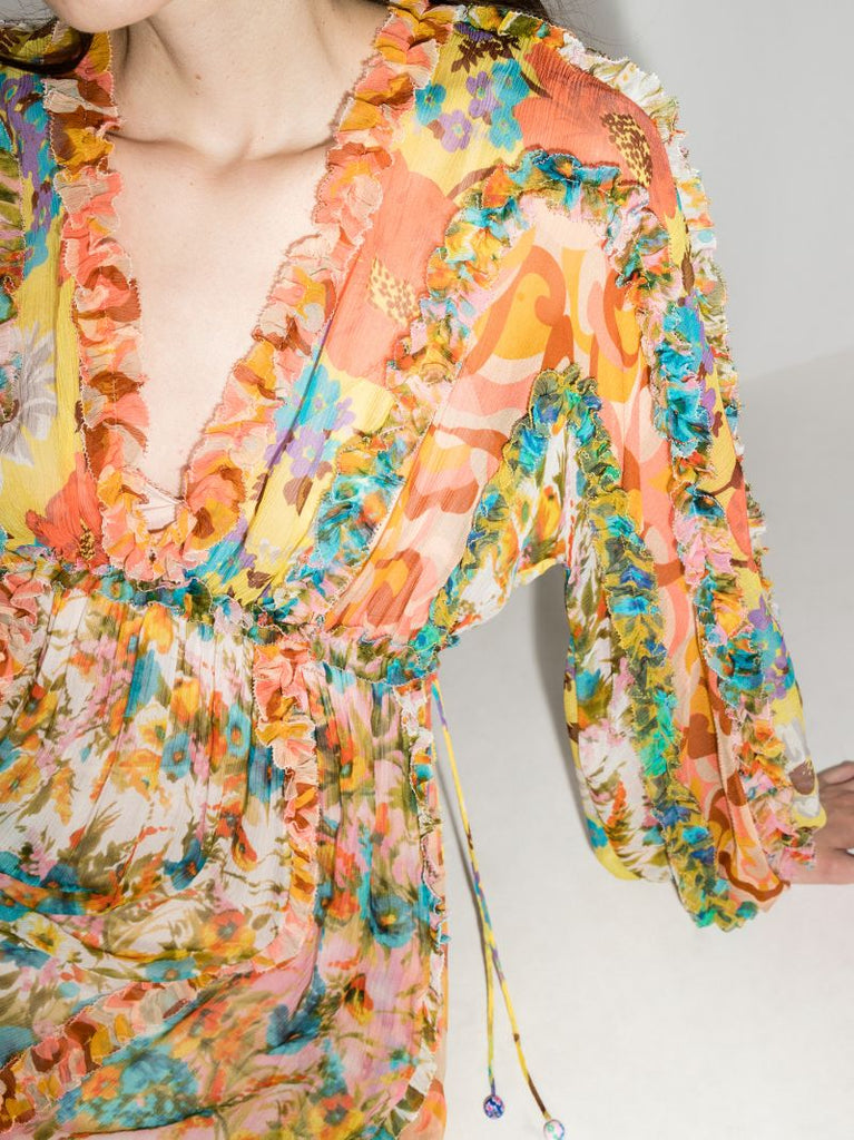Estelle Silk Chiffon Midi Dress