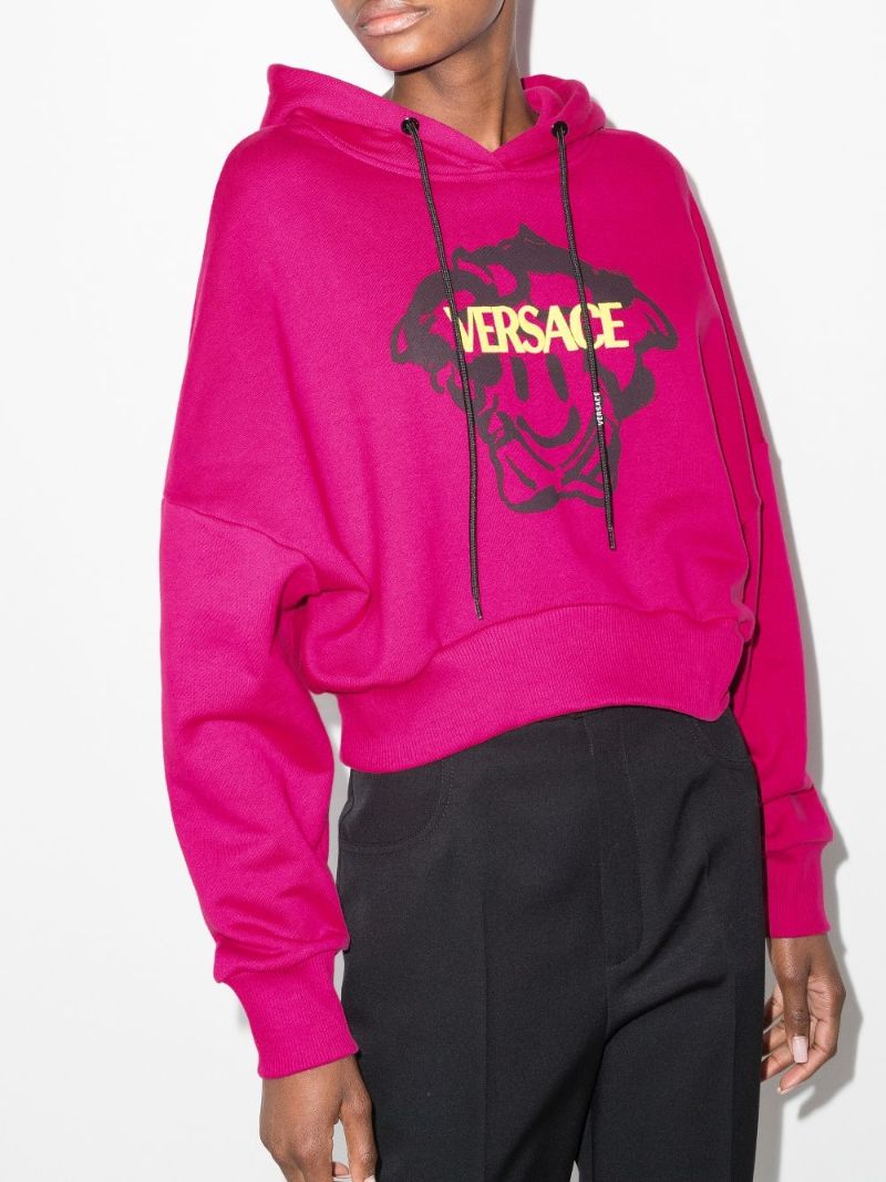 Medusa Tag Cropped Hoodie