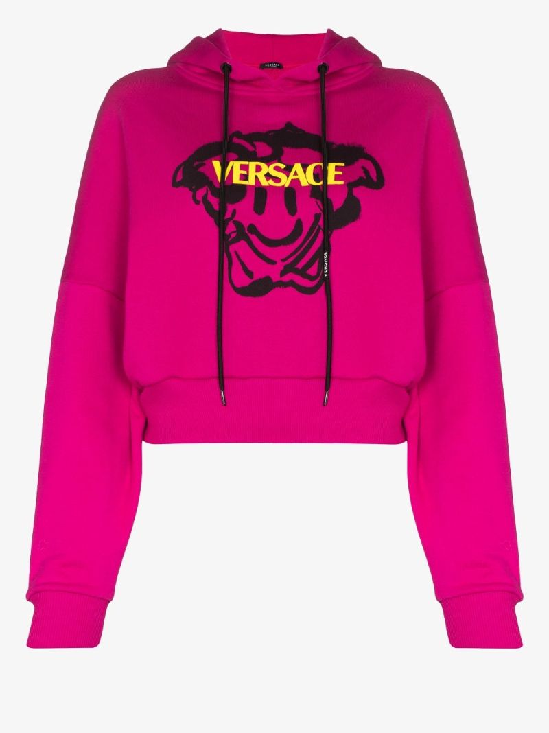 Medusa Tag Cropped Hoodie