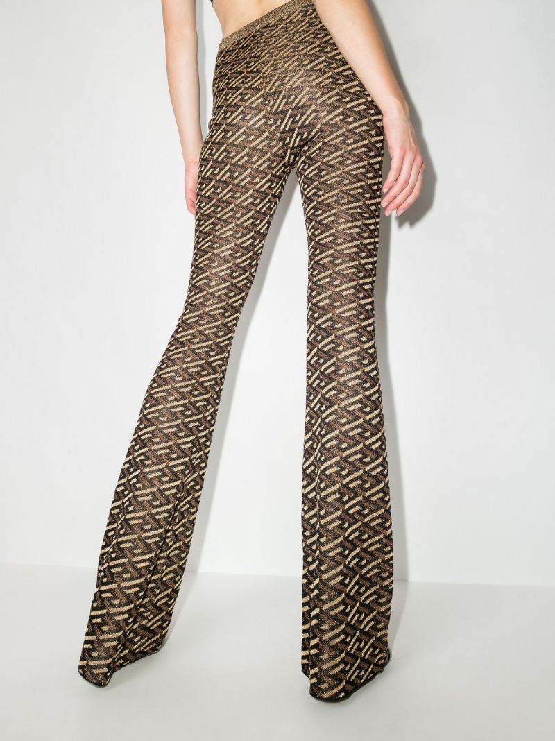 Patterned Intarsia-knit Trousers