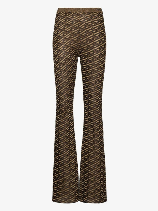 Patterned Intarsia-knit Trousers