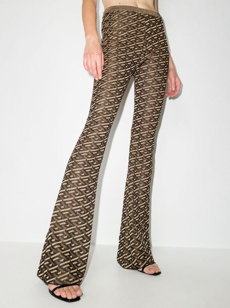 Patterned Intarsia-knit Trousers