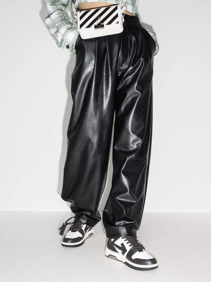 Black Out of Office Leather Sneakers