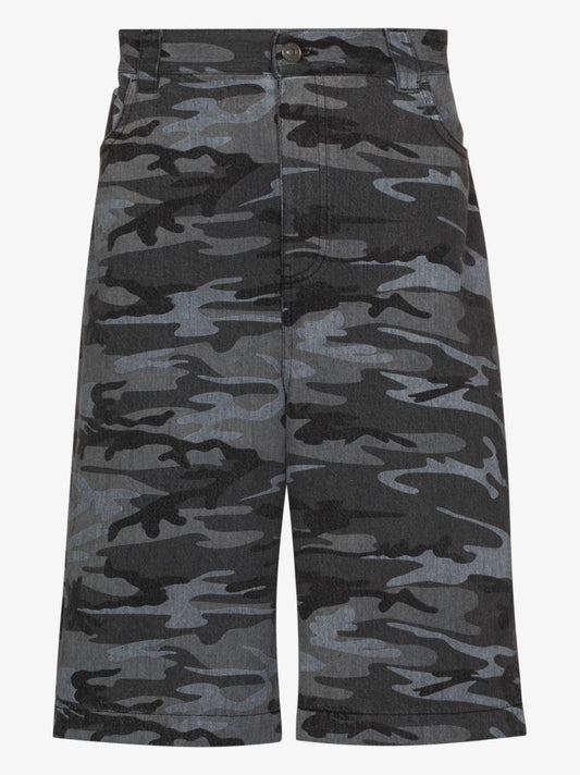 Camouflage Print Wide Leg Shorts