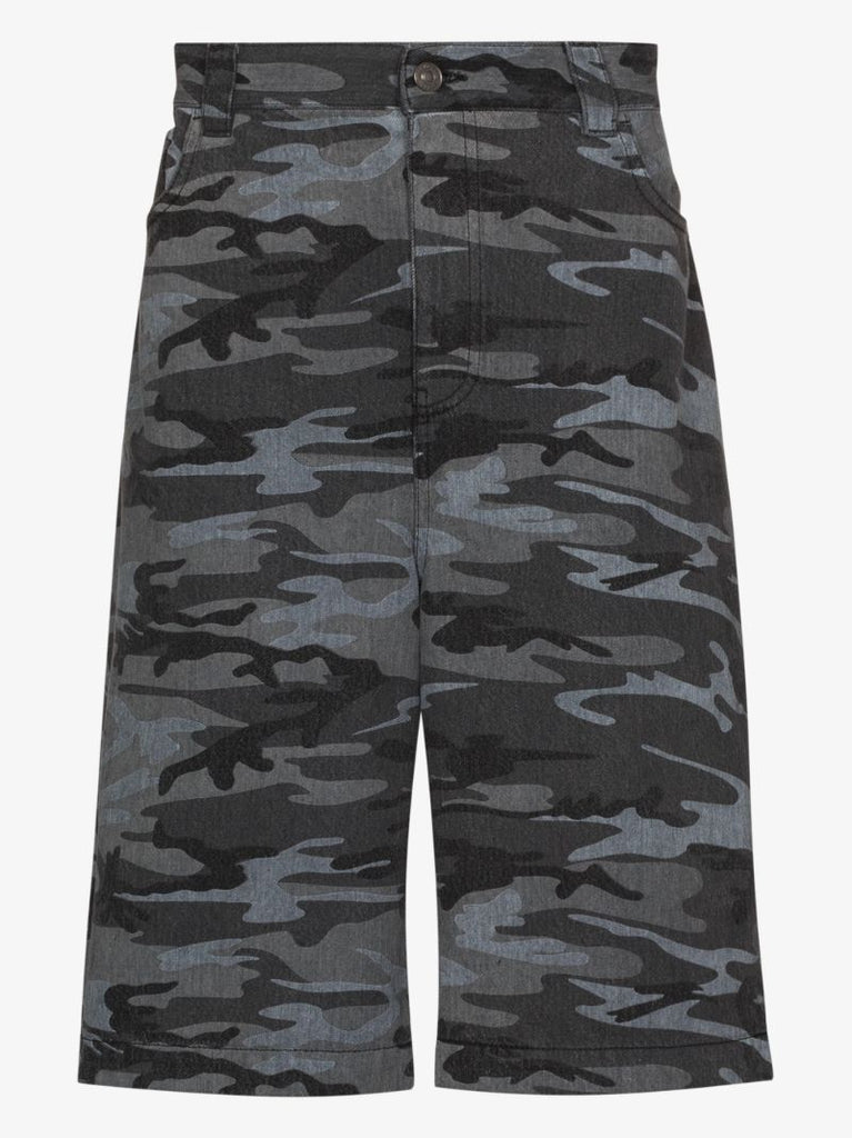 Camouflage Print Wide Leg Shorts