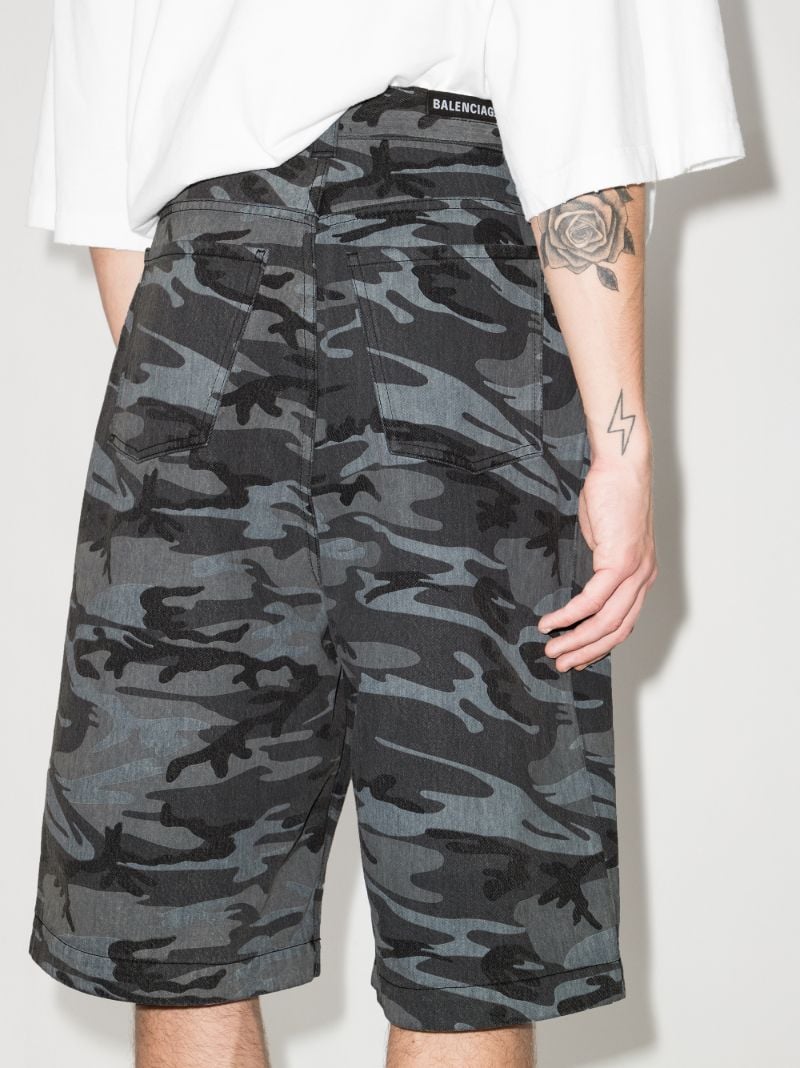 Camouflage Print Wide Leg Shorts