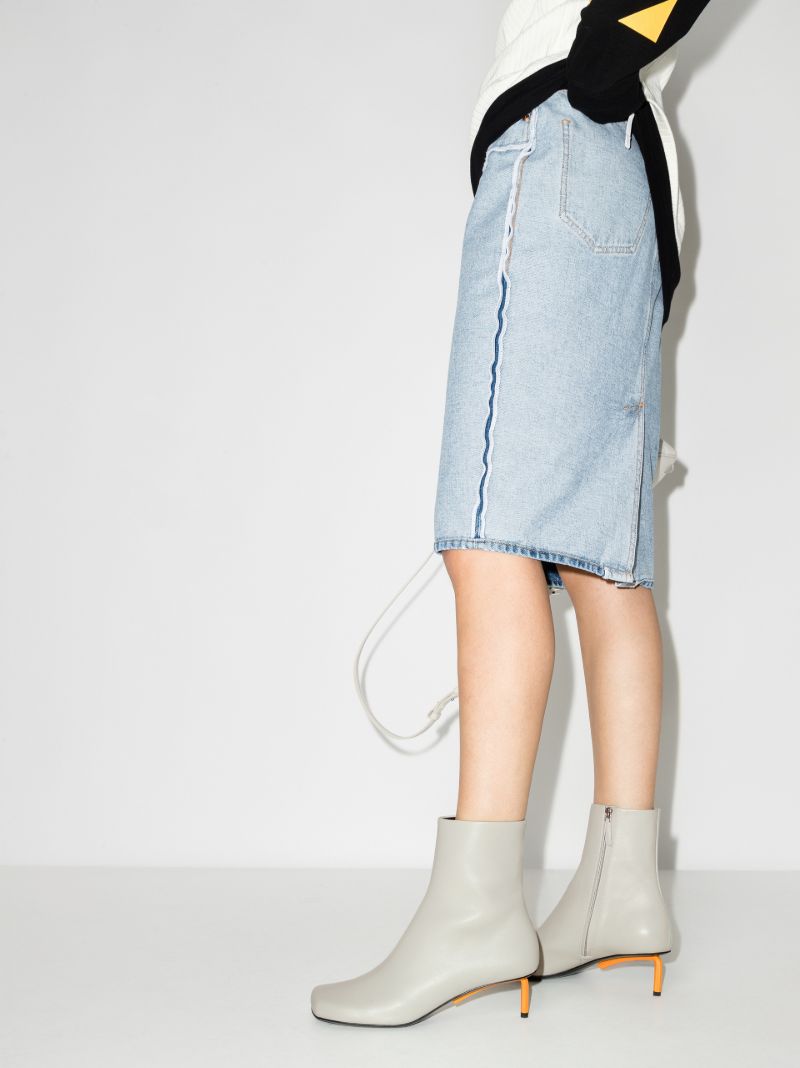 Grey Allen 55 Leather Ankle Boots
