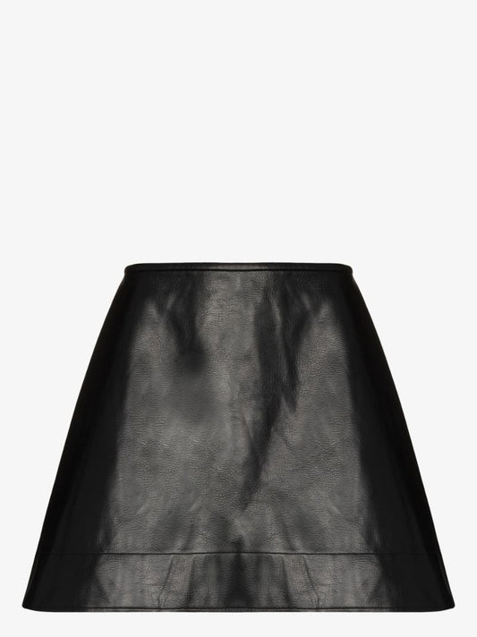 High Waist Faux Leather Mini Skirt