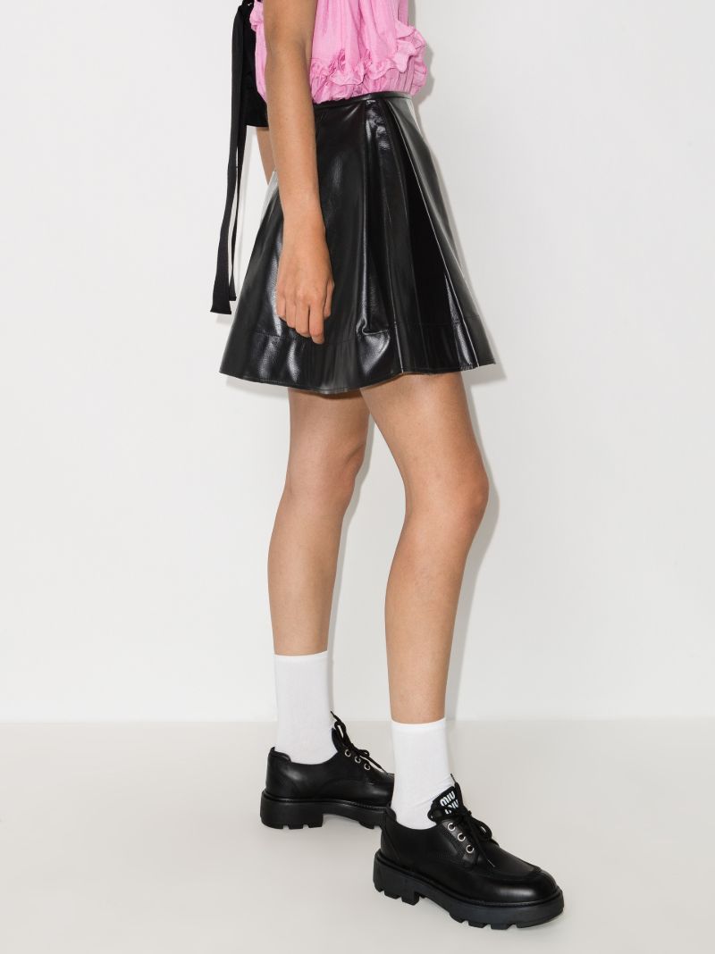 High Waist Faux Leather Mini Skirt