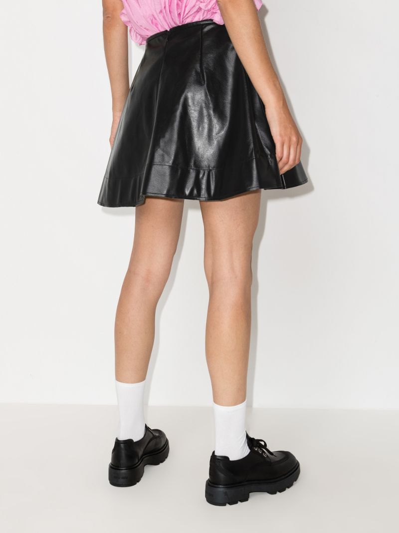 High Waist Faux Leather Mini Skirt