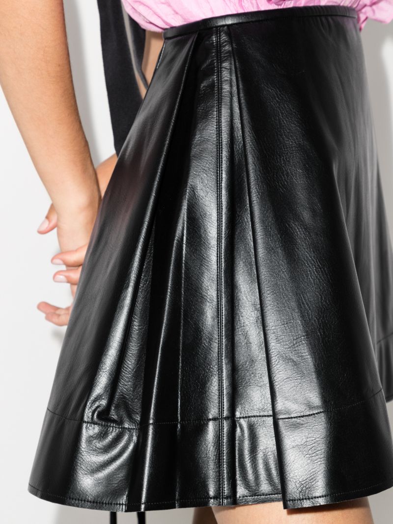 High Waist Faux Leather Mini Skirt