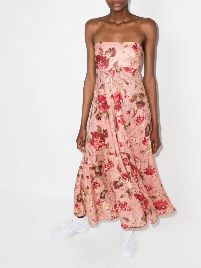 Cassia Floral Bandeau Dress