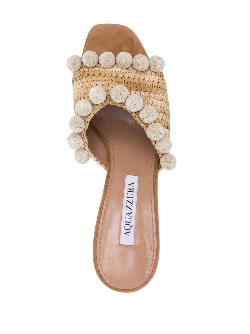 Woven Leather Sliders