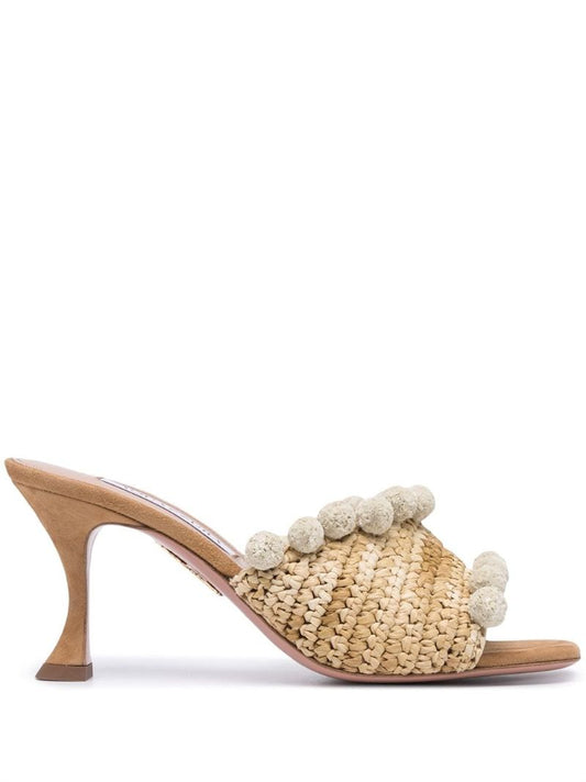 Woven Leather Sliders
