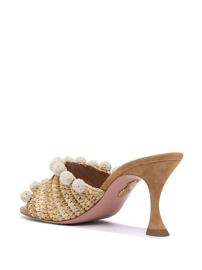 Woven Leather Sliders