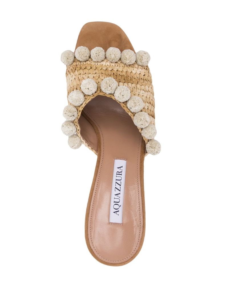 Woven Leather Sliders