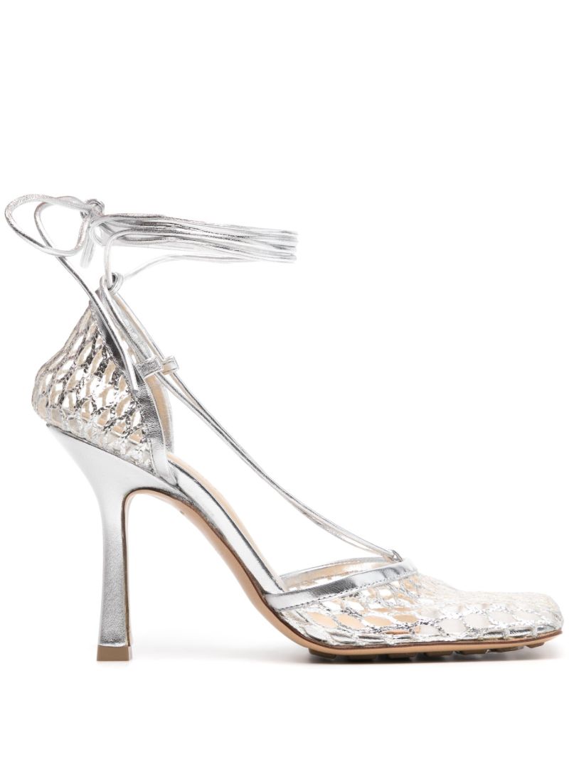 Silver Stretch 90 Mesh Pumps