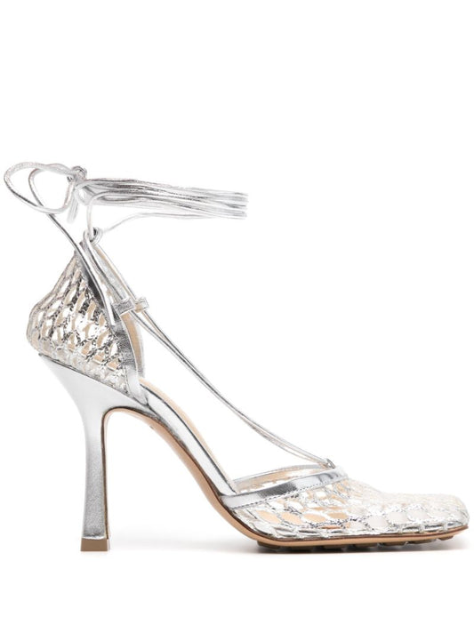 Silver Stretch 90 Mesh Pumps