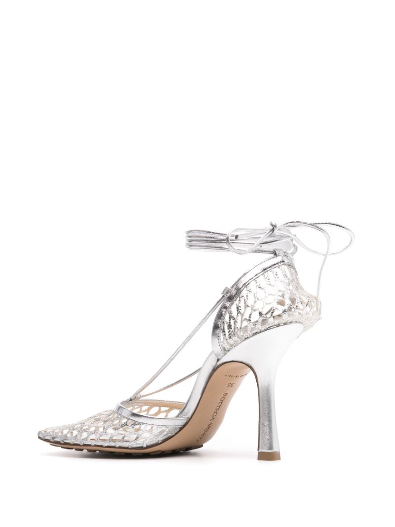 Silver Stretch 90 Mesh Pumps