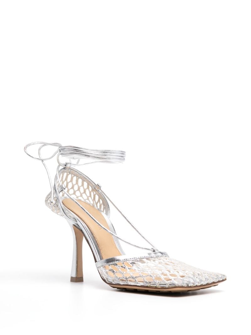 Silver Stretch 90 Mesh Pumps