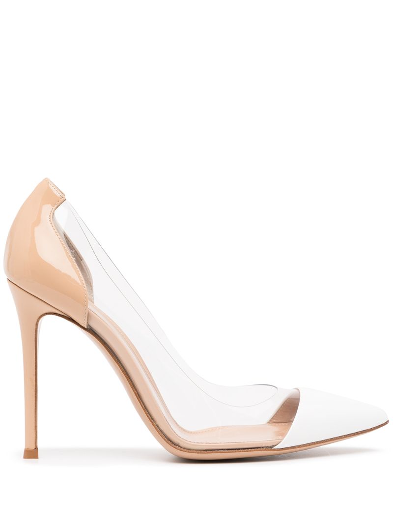 Neutral Plexi 85 Patent Leather Pumps