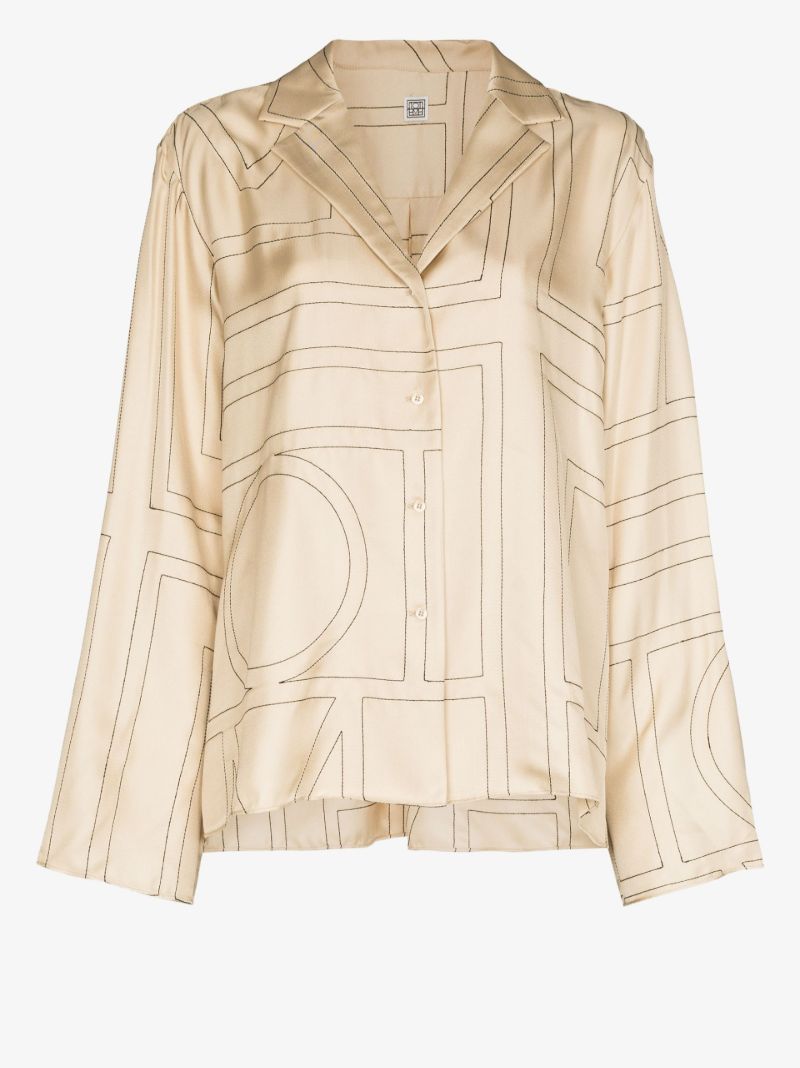 Monogram Silk Pyjama Shirt